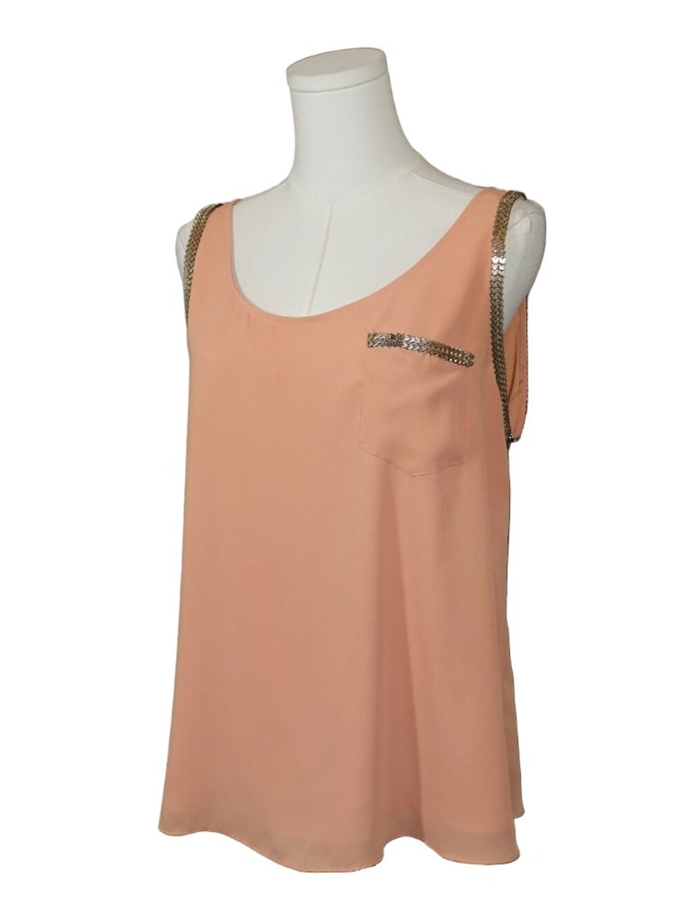 Peach Chainlink Tank-S